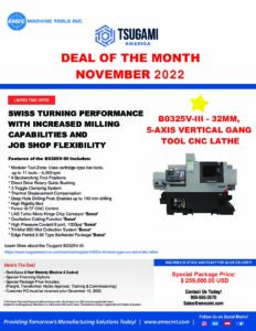 EMEC DEAL OF THE MONTH – NOVEMBER – TSUGAMI B0325V-III | EMEC Machine ...